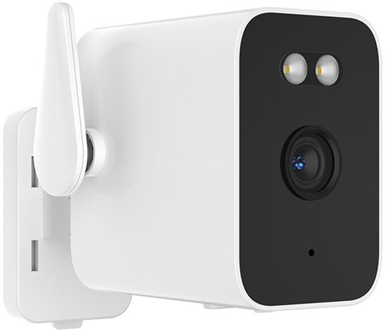 Buitencamera met WiFi-kabel en ingebouwde 5000mA-batterijen voor stroomuitval en menselijke detectie（Geen geheugenkaart meegeleverd）