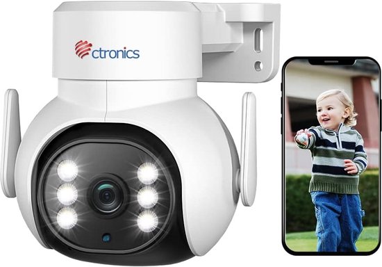 Buitencamera Wifi met Bewegingssensor en Nachtzicht van Merkloos