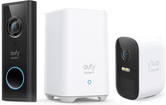 Bundel Eufy Doorbell 2K & EufyCam 2C Add-on camera van Eufy