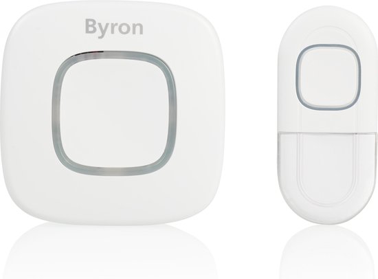 Byron DBY-24722 - Deurbel Draadloze set - 200m Bereik - Waterdicht - Wit
