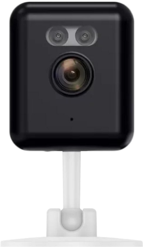 C12 Mini kubus camera op statief. 2MP, geheugenkaart slot, Werkt op de Tuya en Smartlife app.