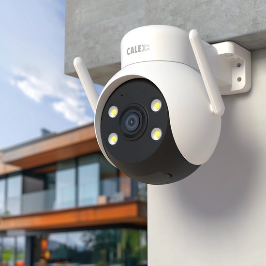 Calex Beveiligingscamera voor Buiten - Pan Tilt Camera - Wifi IP Camera 2K - Slimme Bewakingscamera 2K - Zwart van Calex