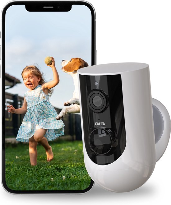 Calex Draadloze Outdoor Camera - Wifi Beveiligingscamera op Batterij - voor Buiten - 2K van Calex