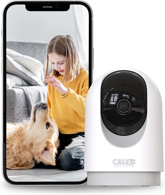 Calex Indoor Pan & Tilt Camera - Wifi Beveiligingscamera voor Binnen - 2K van Calex