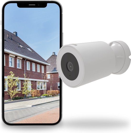 Calex Outdoor Spotlight Camera - 2K Beveiligingscamera met Nachtzicht - Bewaking voor Buiten van Calex