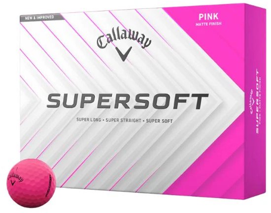 Callaway SuperSoft 2025 Golfballen - Roze - 12 Stuks van Callaway