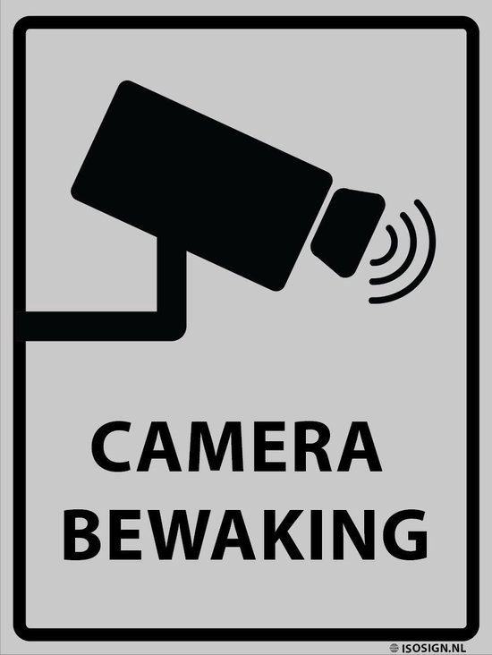 Camera Beveiliging Bord - Camera Bewaking Bord - Antraciet - Kunststof - 330 x 245mm |