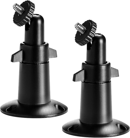Camera Bevestiging - 2 Stuks - Camera muurbevestiging - Montagebeugel Voor Beveiligingscamera - Beveiligingscamera-accessoires - 360 Graden - Aluminiumlegering - Voor Binnen- en Buiten - 5.7*5.7*12.5 CM - zwart van Topcross