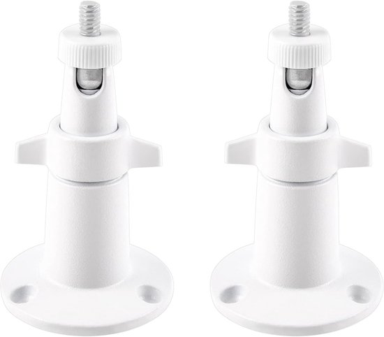 Camera Bevestiging - 2 Stuks - Camera muurbevestiging - Montagebeugel Voor Beveiligingscamera - Beveiligingscamera-accessoires - 360 Graden - Wit - Aluminiumlegering - Voor Binnen- en Buiten - 5.7*5.7*12.5 CM van Merkloos