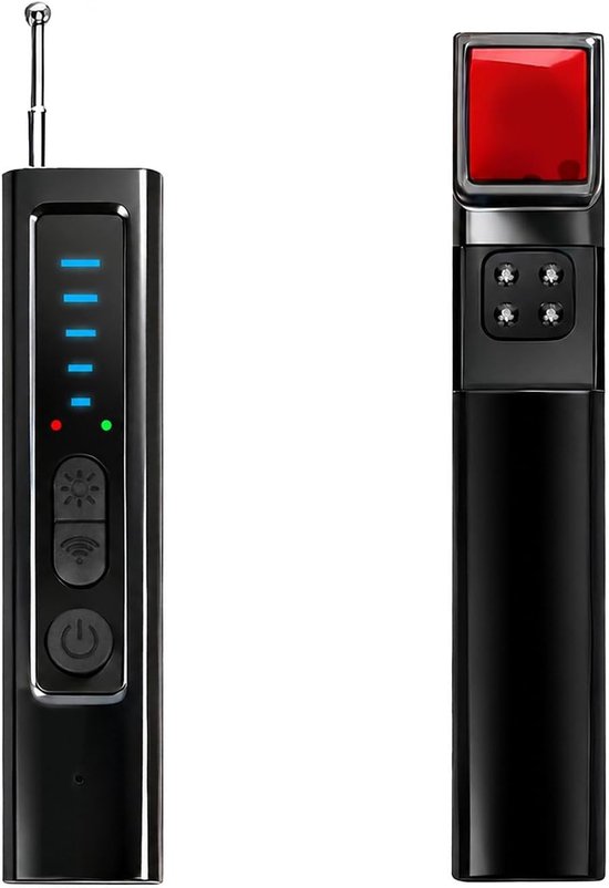 Camera- en Microspiondetector 4-in-1 RF 1MHz-8GHz | 5 gevoeligheidsniveaus. Veiligheidsalarm voor thuis en op reis. WiFi anti-interferentie en luisteren op afstand