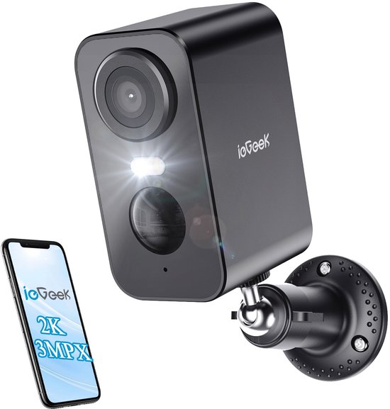 CAMERA OP BATTERIJ - DRAADLOZE AUDIO IP WIFI 3MPX - DUBBELZIJDIGE AUDIO BEVEILIGINGSCAMERA - VOOR THUIS MET ZONNEPANEEL - PIR BEWEGINGSDETECTIE - KLEUREN NACHTZICHT CCTV IP CAMERA SECURITY van SEC24