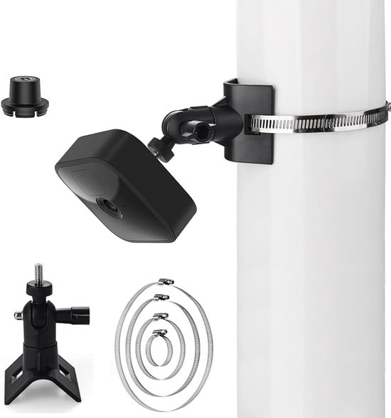 Camera Pole Mount - 360° Verstelbare Wandbeugel met 4 Verstelbare Lock Ringen - Universele Postbeugel voor Arlo, Eufy, Google Nest Cam, Stick Up Cam/Pro, Ring Indoor Cam van Merkloos