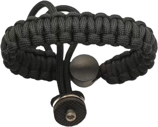 Camera Polsband - Nylon Band - Veilig Vervoer - 1/4 Inch Schroef - 10 x 7 cm - Zwart