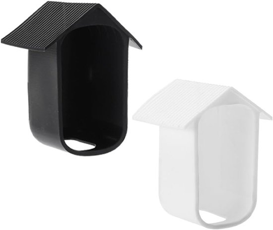 Camera siliconen beschermhoes - 2 Stuks - Zachte siliconen hoes - bewakingshoes - bewakingscamera beschermhoes - Waterdichte - uv-bescherming en regendicht - Geschikt Voor EufyCam 2C - beveiligingscamera beschermhoes - Zwart/wit van Merkloos