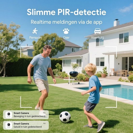 Camerabewaking - Beveiligingscamera Buiten Draadloos - Bewakingscamera - Zwart en Wit