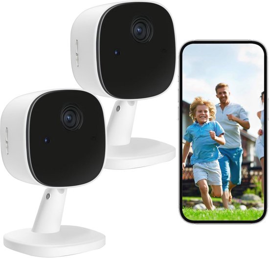 Camerabewaking binnen en buiten, wifi, full-colour nachtzicht, 2-weg audio, huisdierbewakingscamera's, SD/cloud opslag