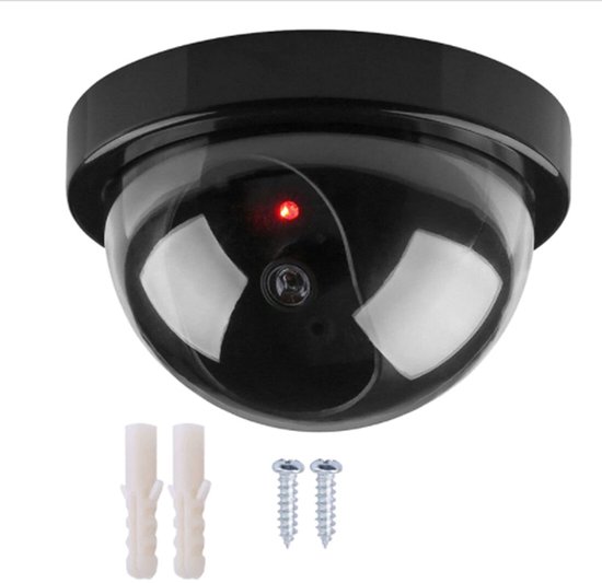 Camerasimulator met LED-flitslicht, geschikt voor binnen- en buitengebruik in huis en op kantoor, verpakking van 4 stuks. van Merkloos