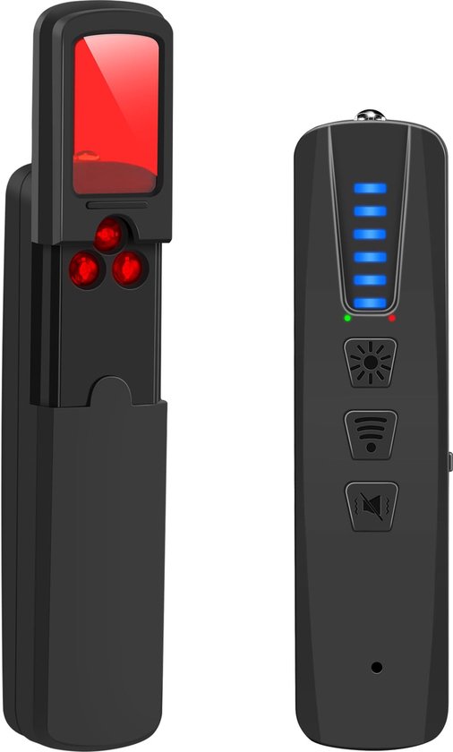 carmdering - Anti Afluisterapparaat - Spy Camera Detector - Draagbare Signaaldetector - 4-in-1 Detectiemodi - 5 Gevoeligheidsniveaus - ABS Kunststof - Compact Ontwerp - Bescherming Privésfeer - 1 Stuk