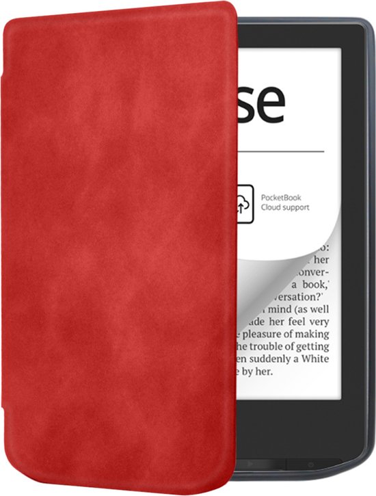 Case2go - E-reader Hoes geschikt voor PocketBook Verse / Verse Pro / Verse Pro Color - Sleepcover - Auto/Wake functie - Magnetische sluiting - Rood van Case2go