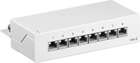 CAT 6 mini/desktop patchpaneel, 8-poorts (1 U) van Merkloos