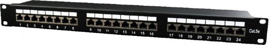 Cat5e 24-poorts patchpanel van Merkloos