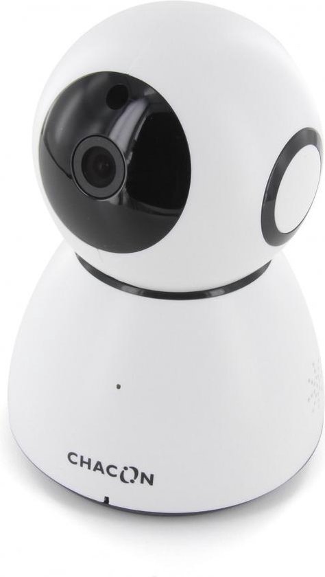 Chacon IPCAM-RI03 Beveilingscamera voor binnen - IP-camera - Wifi - Nachtzicht - 360° Pan & Tilt – Werkt met Google Home en Alexa - Wit van Chacon