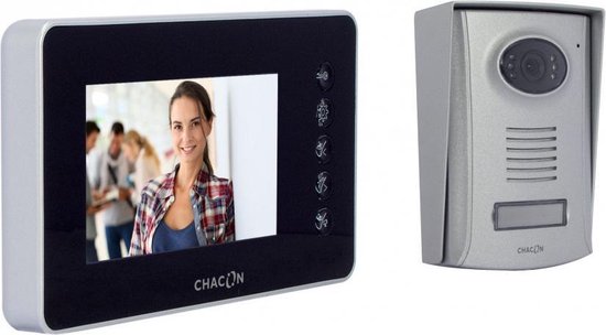 Chacon Videofoon 4 draden 4,3" - Zwart