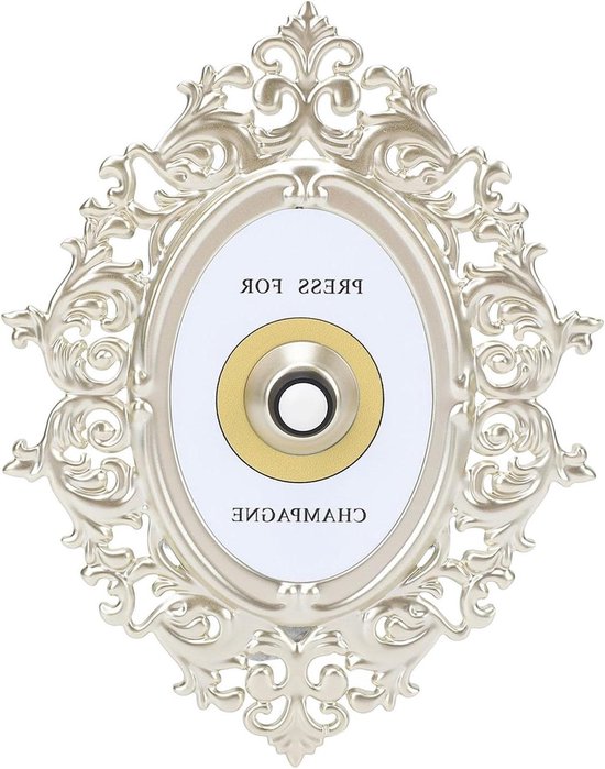 Champagne Drukknop Decoratieve Deurbel voor Tafels en Werkbladen met Retro Thema