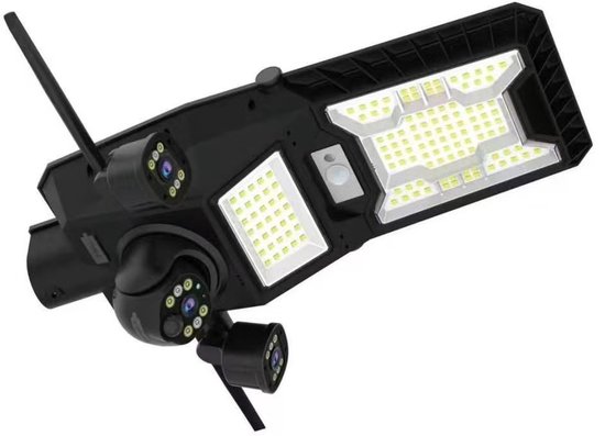 Chevremont AI Solar Camera + Lighting 3-in-1 - 6MP 4G Beveiligingscamera met Straatverlichting, Nachtzicht, PTZ & IP66 van Chevremont