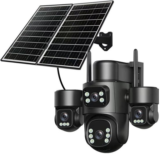 Chevremont Solar Beveilingscamera 4G Buiten-3 IN-1 Camera Met Zonnepaneel&Simkaart-Draadloos-AI Persoonsdetectie-355 Pan&Tilt van Chevremont