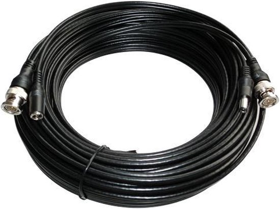 Combikabel Mini Coax BNC RG59 (Video) + Voeding 20 meter van Valueline