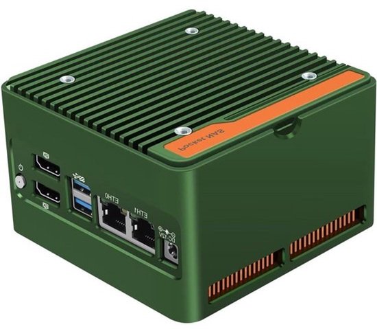 Compacte NAS-server - Kleine NAS-opslag voor in je zak - Opslag voor thuis - Geschikt voor 4 NVMe-schijven - 10cm - Zwart