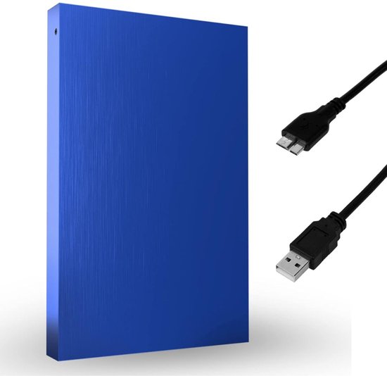 CRLYN® Harde Schijf Extern - Draagbare - 1TB Opslag - Blauw van Merkloos