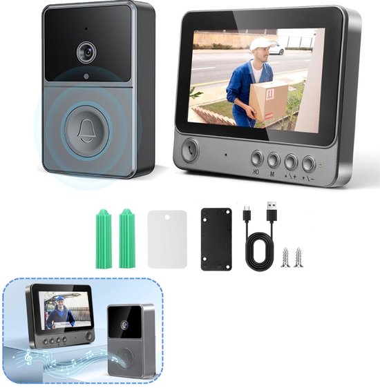 CRLYN® Videodeurbel met Camera - Intercom Systeem - Veiligheid Thuis