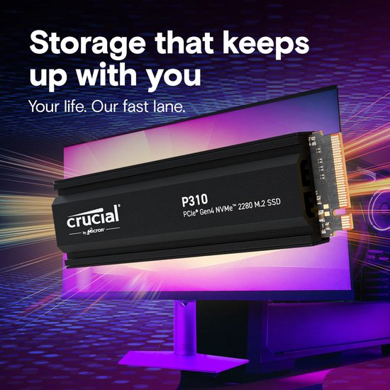 Crucial P310 1 TB M.2 PCI Express 4.0 NVMe van Crucial