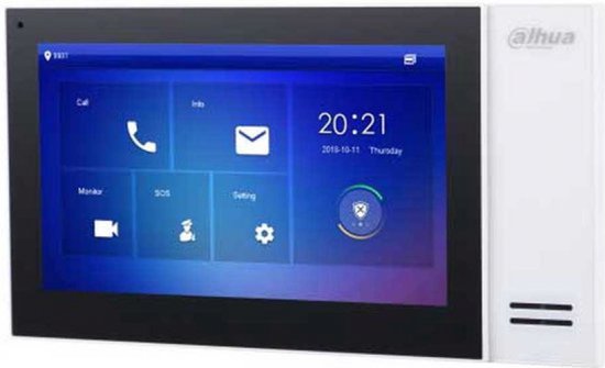Dahua DHI-VTH2421FW-P monitor voor Video intercom, netwerk bekabeld , sip protocol, PoE, witte uitvoering van Merkloos