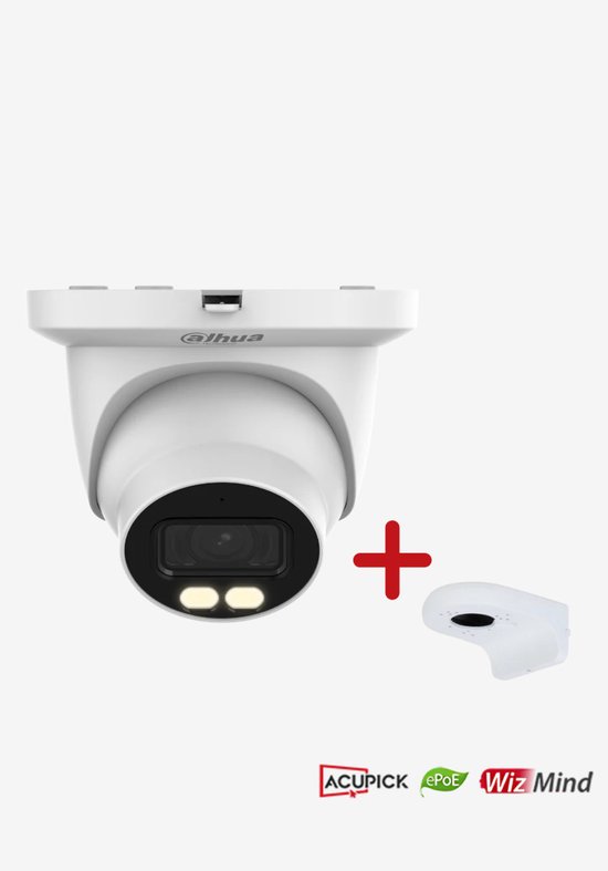 DAHUA - FULL COLOR - 4MP - WIZMIND - HDW5449TMP-SE-LED-28-S2 - ePOE - IPCAMERA - MET MUURBEUGEL van Dahua