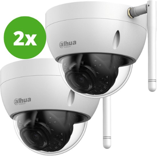 Dahua Full HD WiFi Dome Camera met nachtzicht - Geschikt voor binnen & buiten - Set van 2 stuks van Dahua