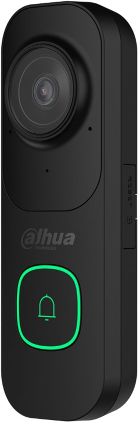 Dahua Slimme WiFi Deurbel met Camera Zwart Geen abonnementskosten