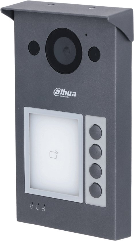 Dahua VTO3311Q-WP IP video intercom 1,2 en 4-knop buiten station (netwerkkabel aansluiting) met PoE, Wi-Fi en Mifare kaartlezer van Dahua