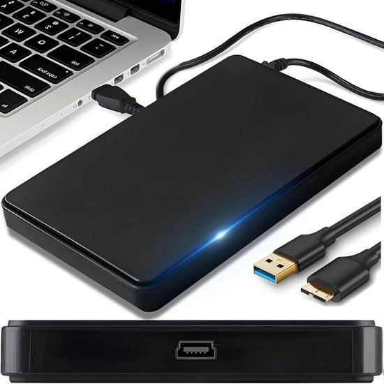 Dailygoods - 2,5 Inch Externe Harde Schijf Behuizing USB 3.0 met Gegevensoverdracht