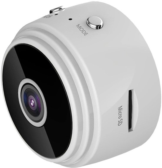 Dailygoods - Dailygoody - 1080P Videocamera - Infrarood Nachtzicht - Draadloze Wifi-beveiligingscamera - Wit - Bewegingsdetectie - Voor Thuis - Geschikt voor Kinde