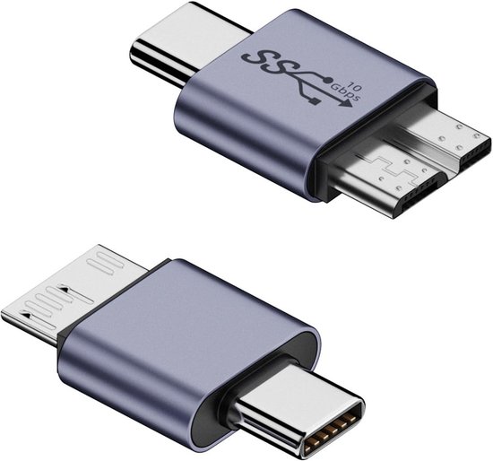 Dailygoods - USB C naar Micro B Adapter voor Externe Harde Schijf