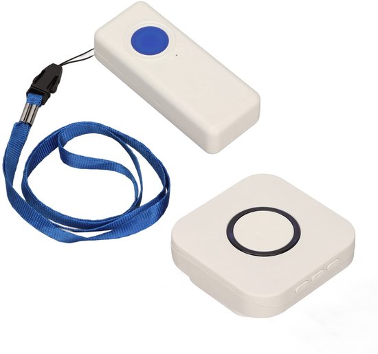 Dailygoody - Caregiver Pager - Draadloos oproepsysteem - IP55 waterdicht - Noodbel en pagerkit - Geschikt voor senioren - Inclusief ontvanger en belkn