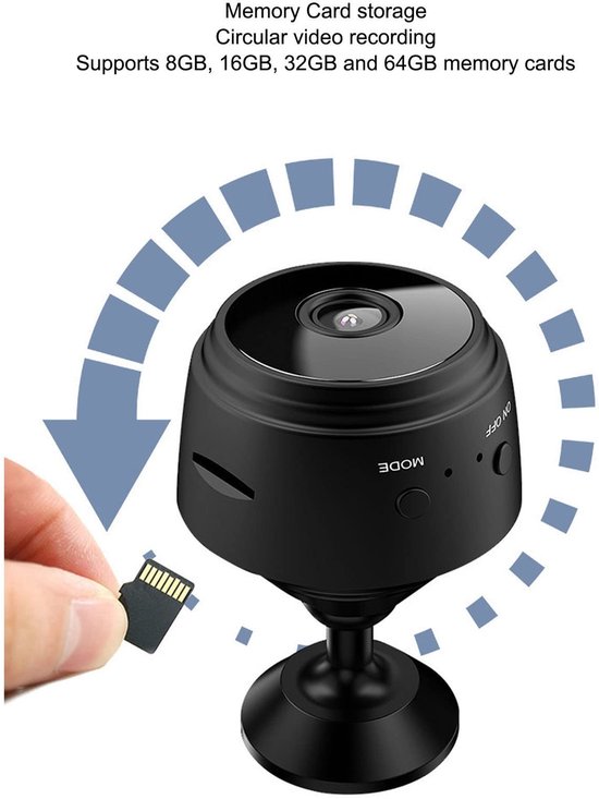 Dailygoody - Draadloze WiFi-camera - Mini-beveiligingscamera - Infrarood Nachtlampje - 1080P HD-camera - Thuisbeveiliging - Magnetische Wifi-beveiligi..
