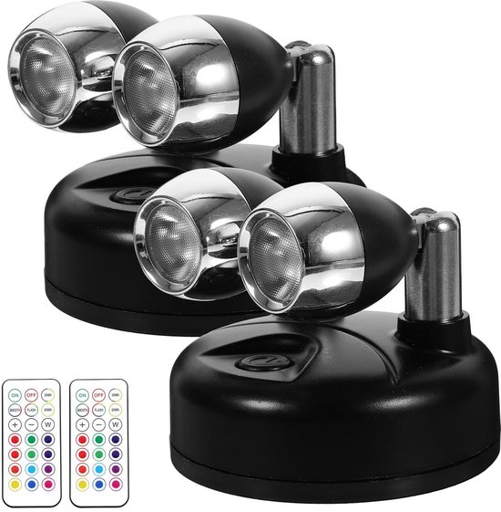 Dailygoody - Spotlight - Indoor Verlichting - Accentlampen - Mini Spotlight - Batterij Aangedreven - 13 Kleuren - Geschikt voor Thuis