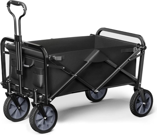 DailySupplies Bolderkar Opvouwbaar - Bolderwagen Luchtbanden - Bolderkarren - 100kg Draagvermogen - Zwart van DailySupplies