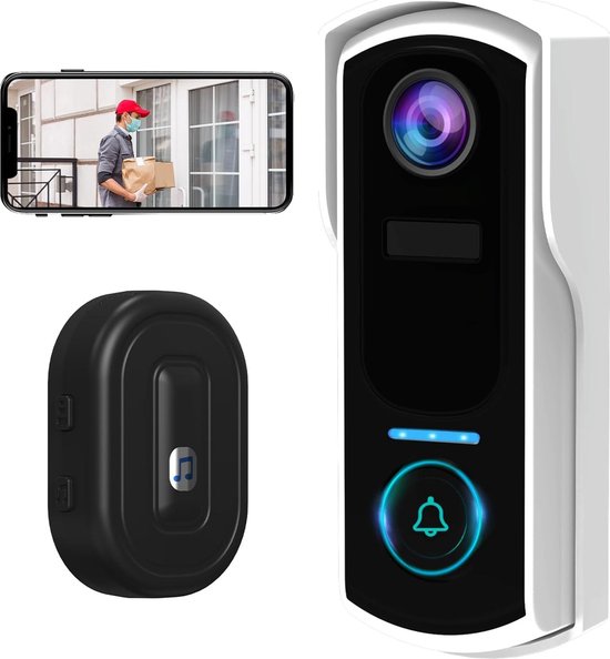 DailySupplies® Deurbellen met Camera - Video Deurbel - Draadloos - Full HD - Wit van DailySupplies®