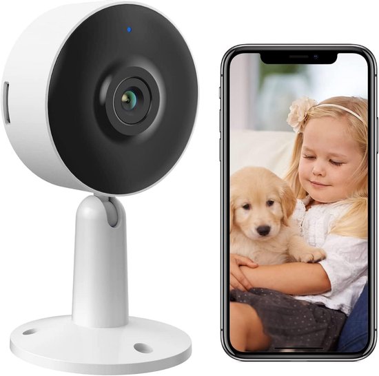 DailySupplies® Hondencamera - Huisdiercamera - Babyfoon met Camera en App - Baby Monitor - Full HD - Wit van Merkloos