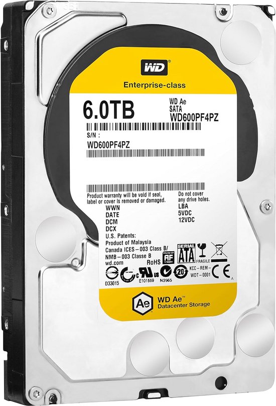 Datacenter Harde Schijf 6TB 5400/5760RPM SATA III 64MB voor Archivering van Merkloos